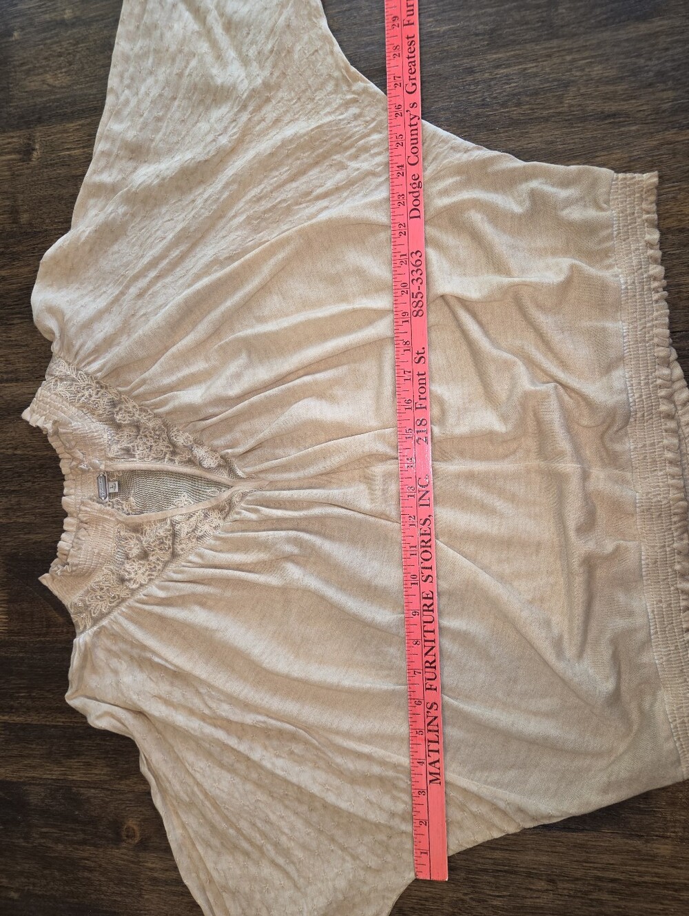 gimmicks‎ by BKE Cream Ruffled Boho Peasant Blouse - Picture 12 of 13